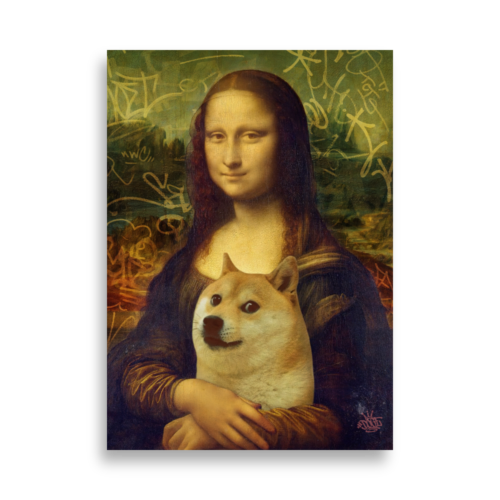 Le Mona Lisa x Doge Much Wow Poster