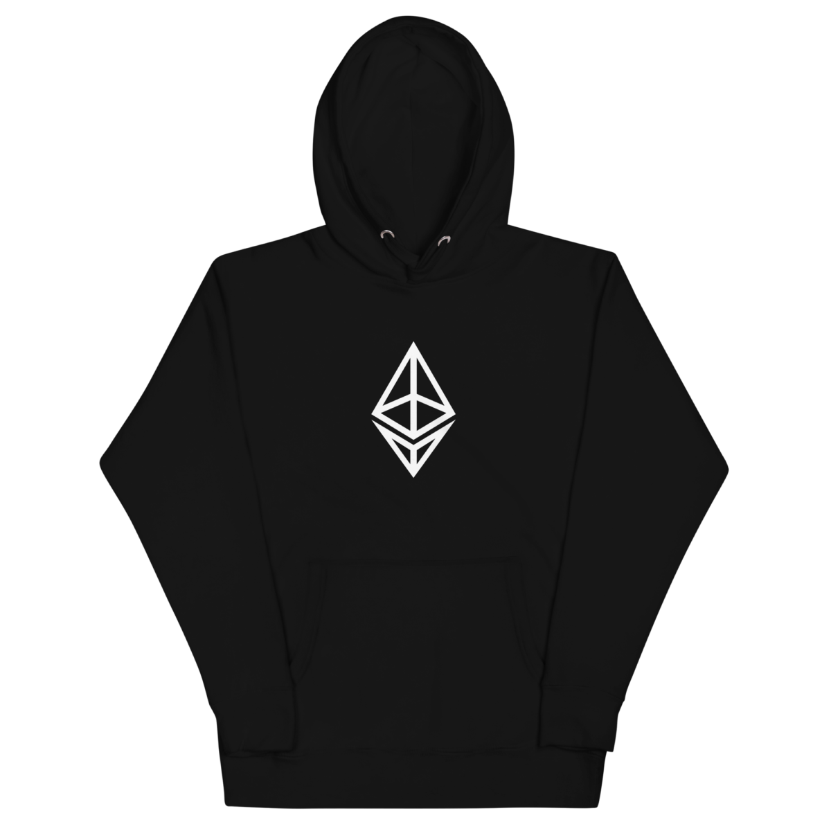 unisex premium hoodie black front 631f2fd855be5 - Ethereum Outline Logo Hoodie