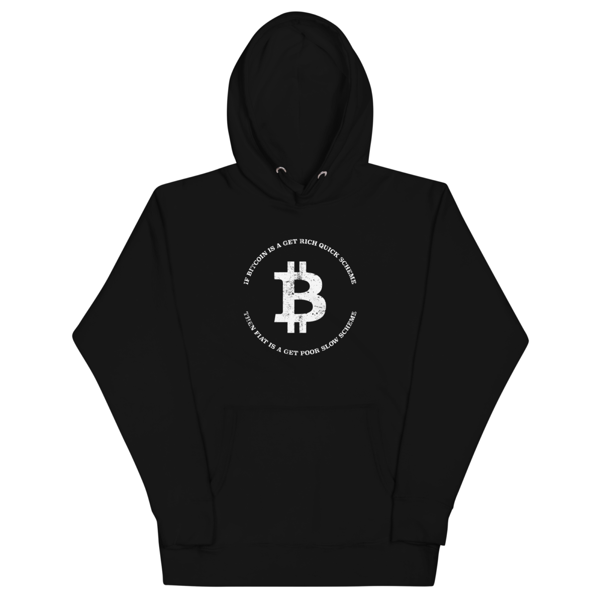 unisex premium hoodie black front 6322339df04b6 - Bitcoin: Get Rich Quick Scheme Hoodie
