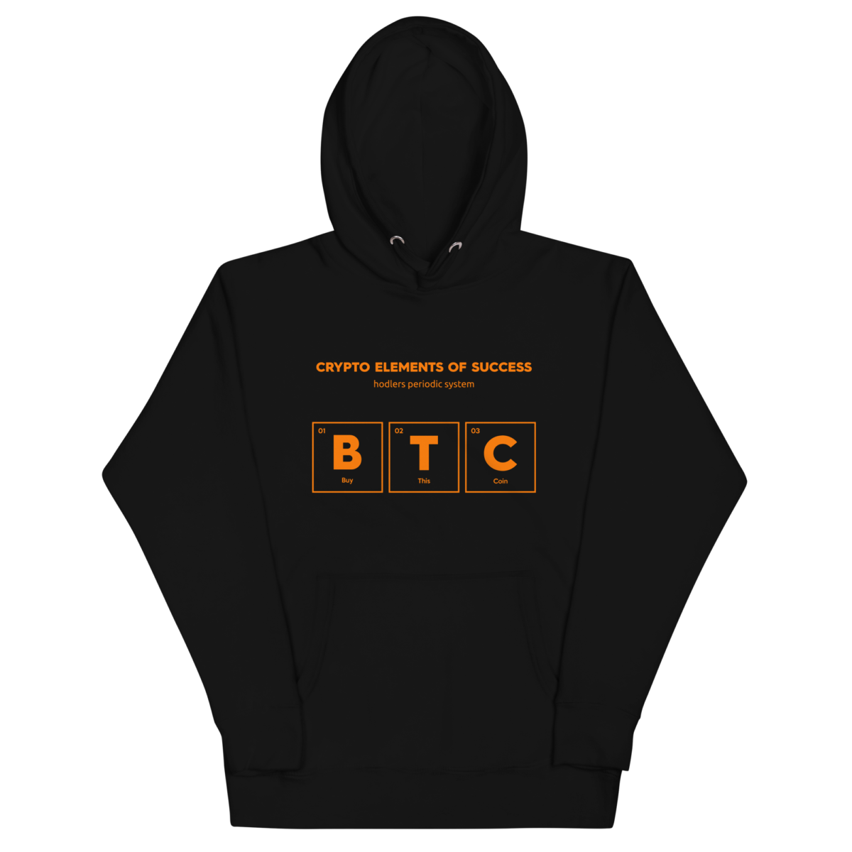 unisex premium hoodie black front 6330c20b2f51a - BTC - Periodic System Hoodie