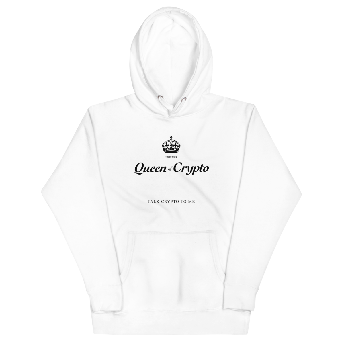 unisex premium hoodie white front 63224cce5729a - Queen of Crypto Hoodie