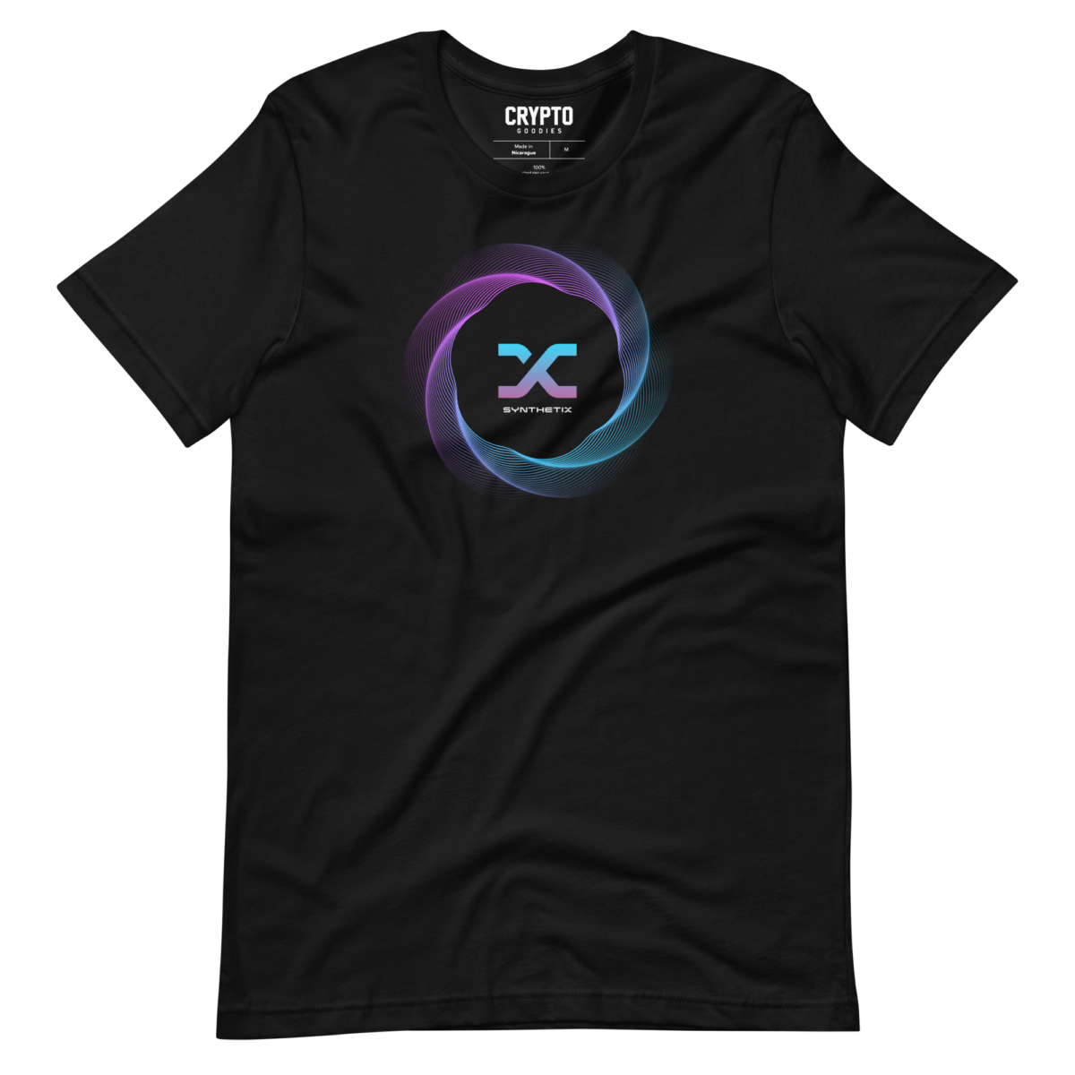 unisex staple t shirt black front 631a073580899 - Synthetix Gradient Logo T-Shirt