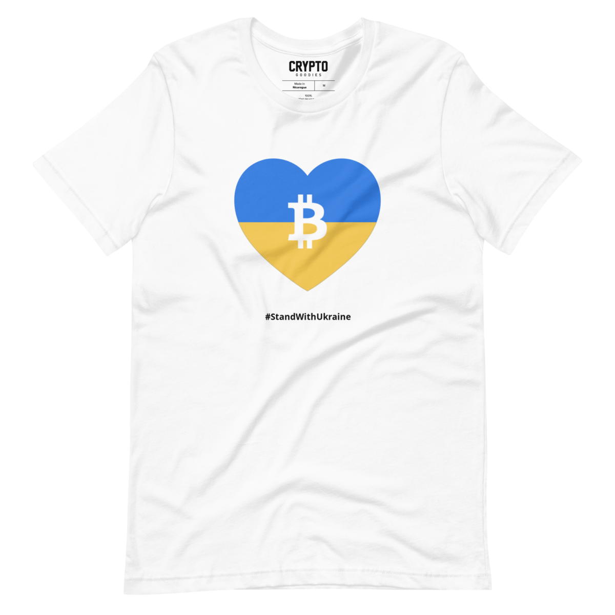 unisex staple t shirt white front 63134d315d9f0 - Bitcoin: Stand With Ukraine T-Shirt