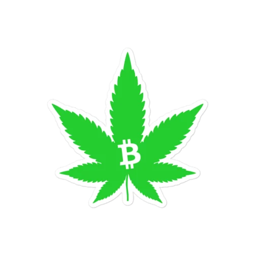 Weed & Bitcoin Sticker