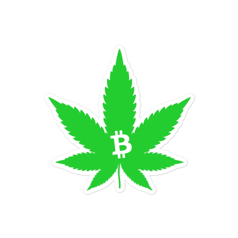 Weed & Bitcoin Sticker