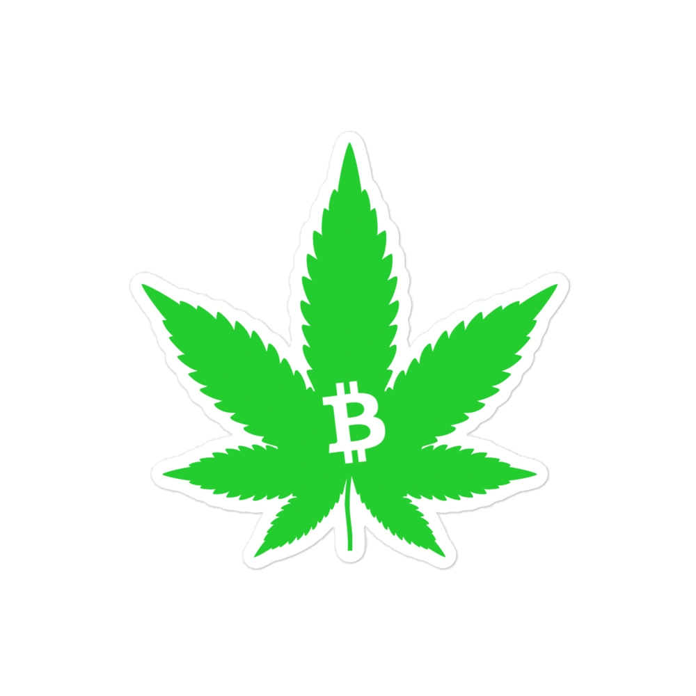 Weed &Amp; Bitcoin Sticker