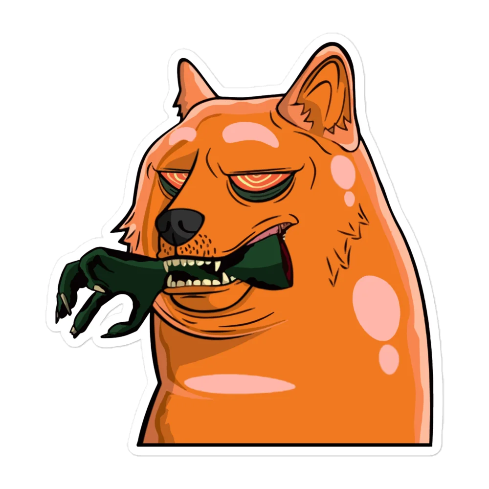 Zombie Doge Sticker - Image 2