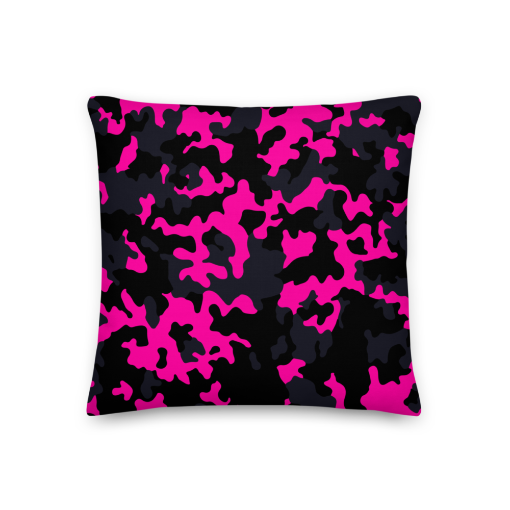 all over print premium pillow 18x18 back 633e12874e4be - Crypto Girl Pink Camouflage Premium Pillow