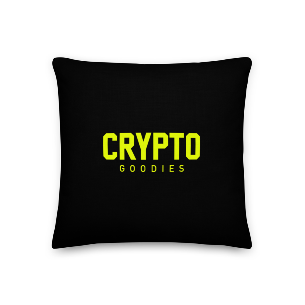 all over print premium pillow 18x18 back 633ee949346e3 - Crypto Goodies: Here For The Lambos Premium Pillow