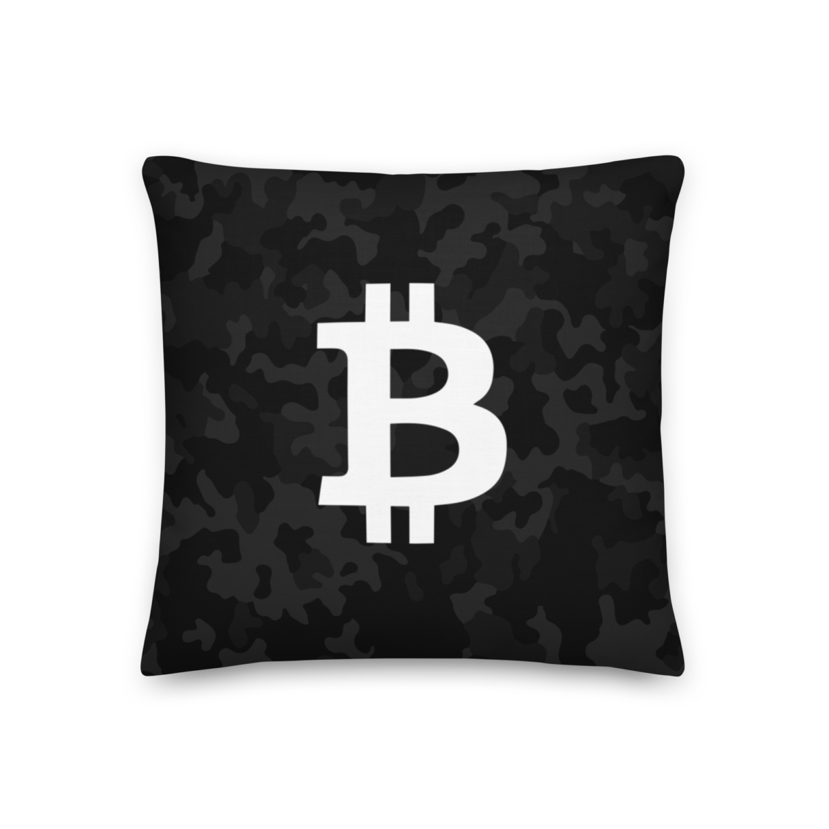 all over print premium pillow 18x18 front 633e095074037 - Bitcoin Black Camouflage Premium Pillow