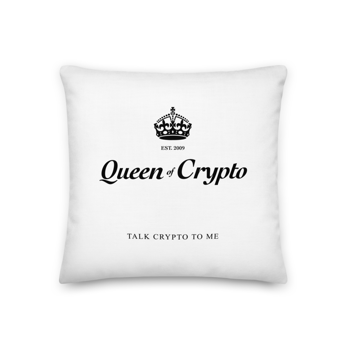 all over print premium pillow 18x18 front 633e0fc01600d - Queen of Crypto Premium Pillow