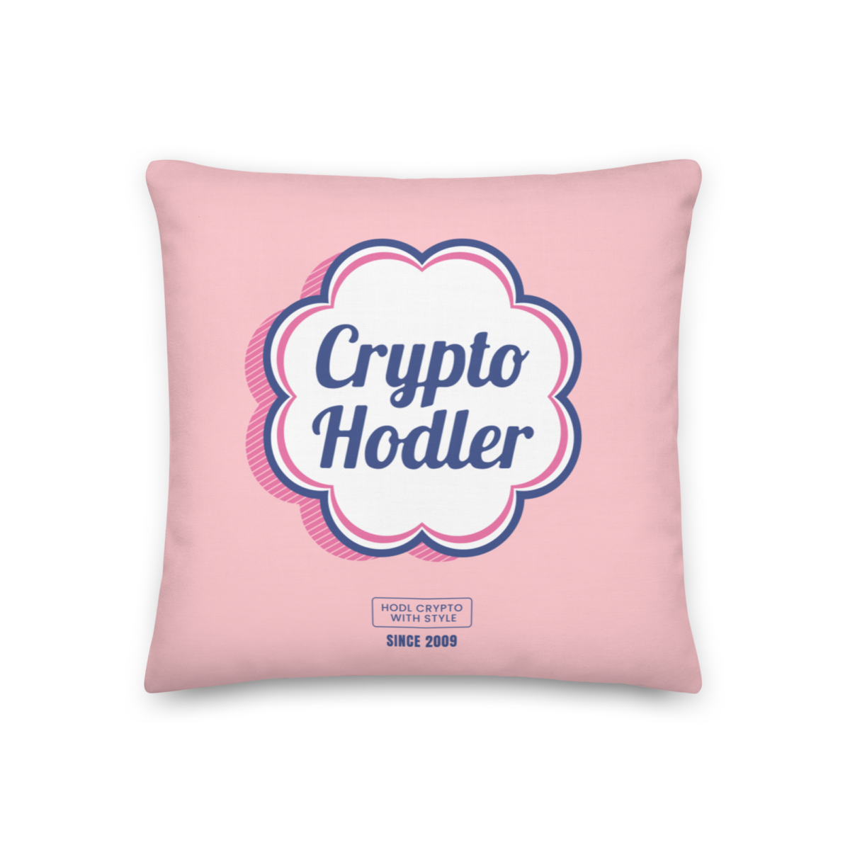 all over print premium pillow 18x18 front 633e16c8b36f8 - Crypto Hodler Premium Pillow
