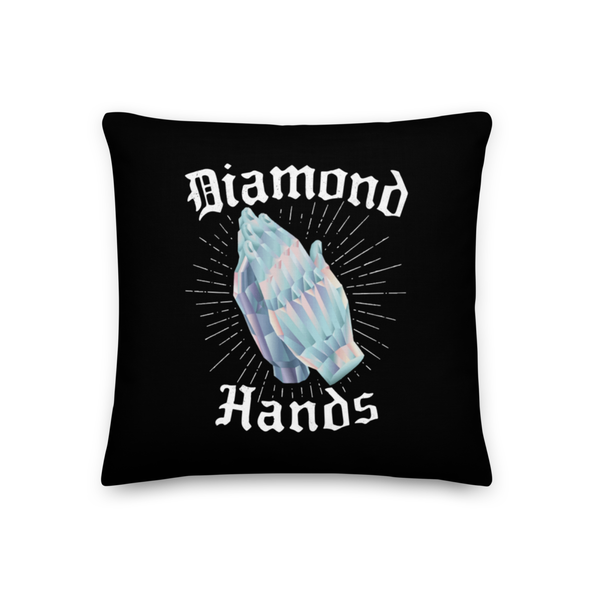 all over print premium pillow 18x18 front 633eba4536b60 - Diamond Hands Premium Pillow