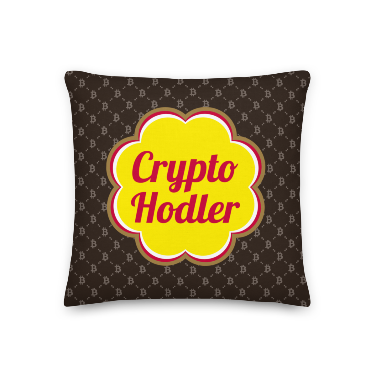 all over print premium pillow 18x18 front 633efe95c42fe - Crypto Hodler Fashion Premium Pillow