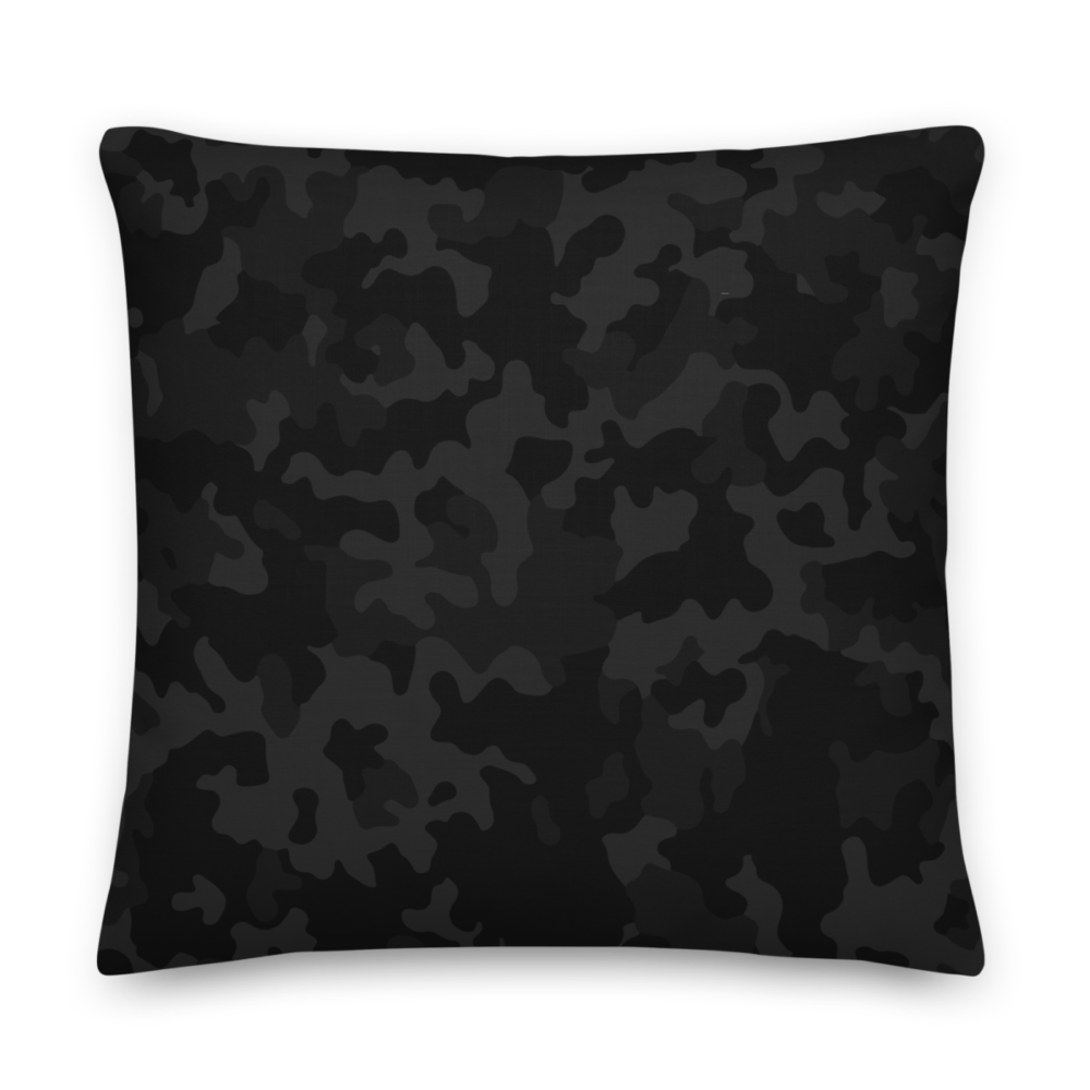 all over print premium pillow 22x22 back 633e0950742bc - Bitcoin Black Camouflage Premium Pillow