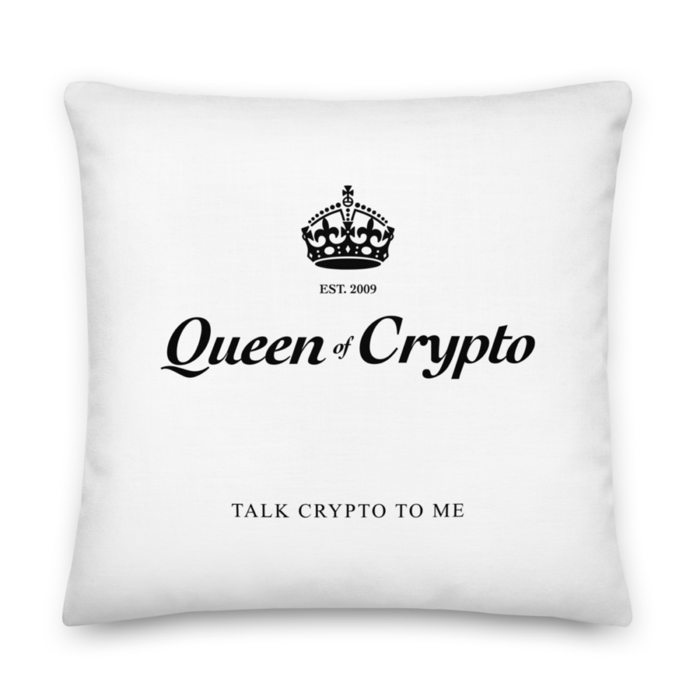 all over print premium pillow 22x22 back 633e0fc01639d - Queen of Crypto Premium Pillow