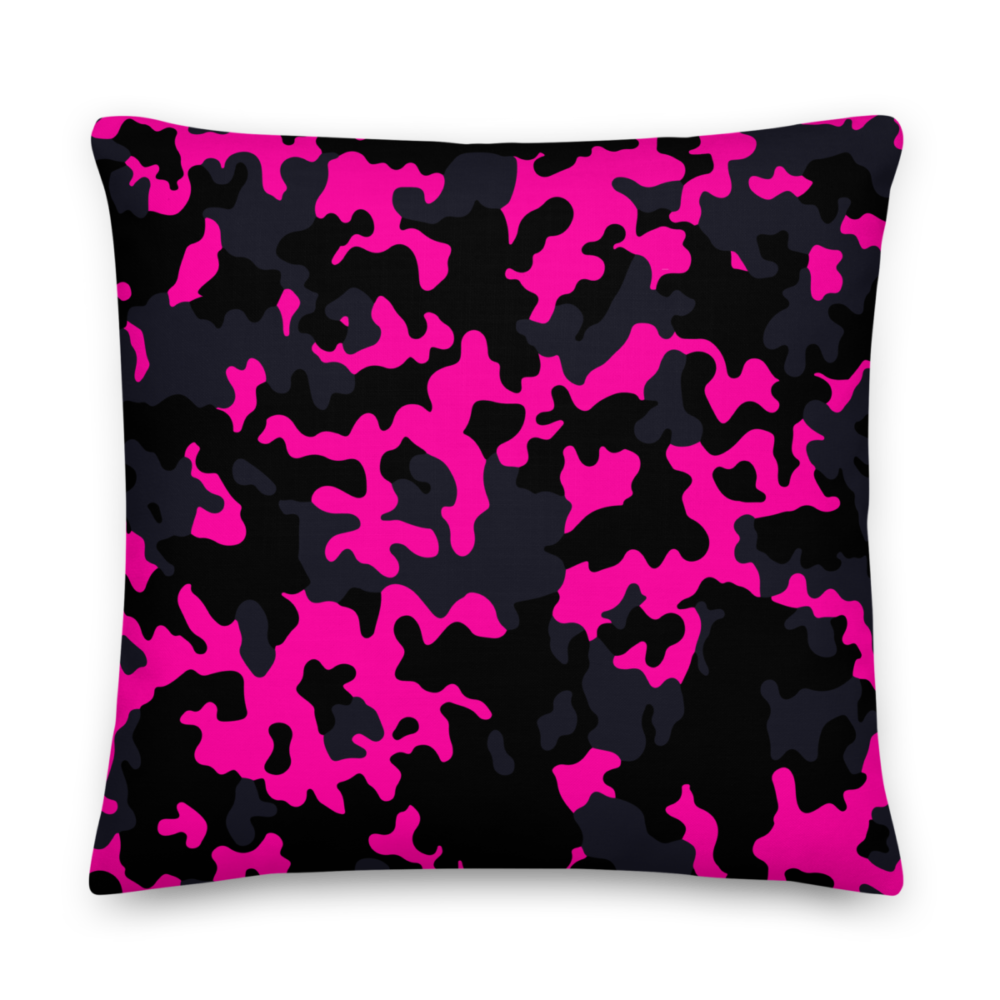 all over print premium pillow 22x22 back 633e12874e8c9 - Crypto Girl Pink Camouflage Premium Pillow