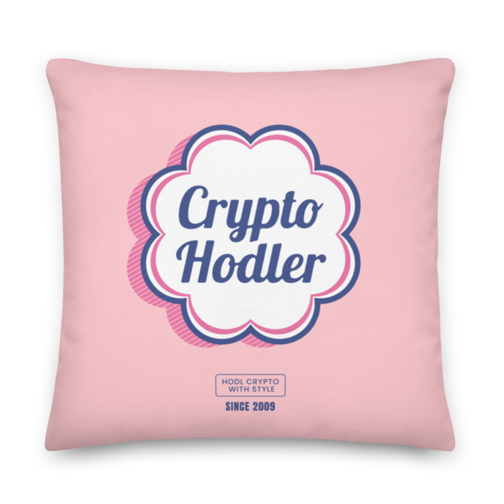 all over print premium pillow 22x22 back 633e16c8b39c2 - Crypto Hodler Premium Pillow