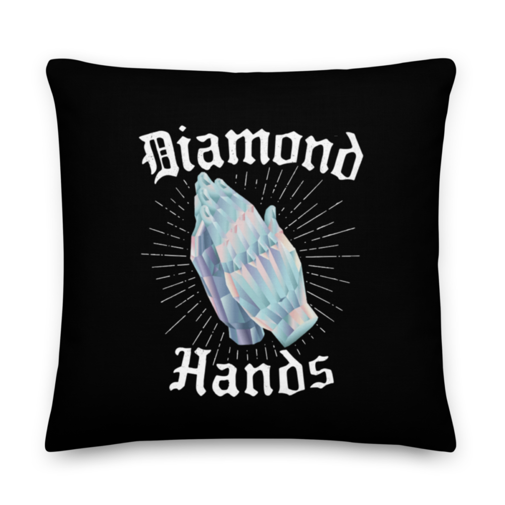 all over print premium pillow 22x22 back 633eba4536d13 - Diamond Hands Premium Pillow