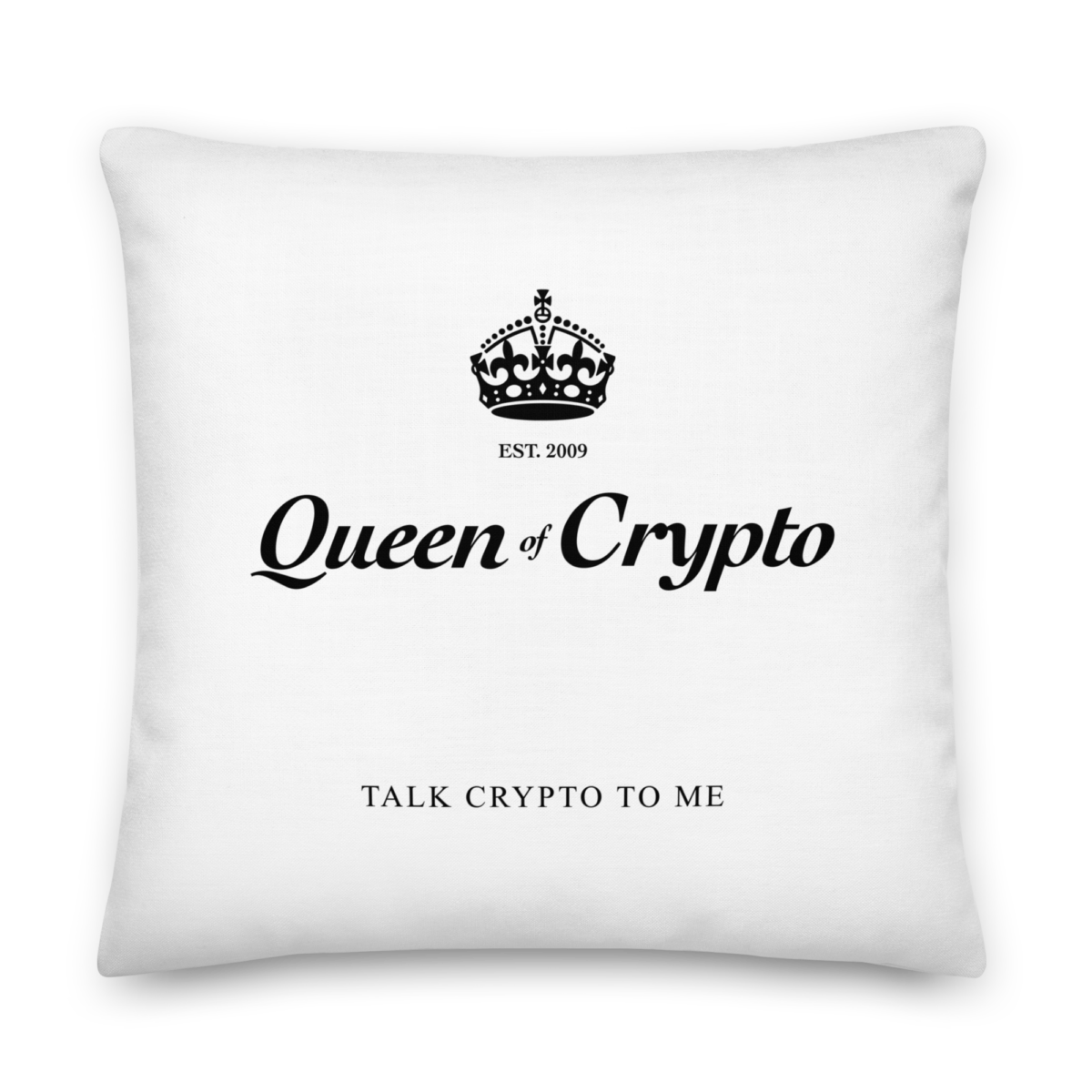 all over print premium pillow 22x22 front 633e0fc015799 - Queen of Crypto Premium Pillow