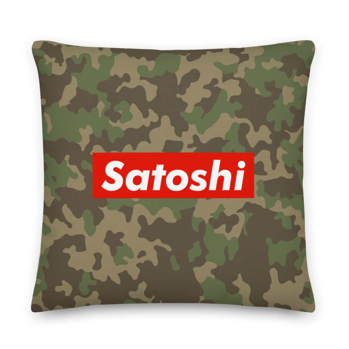 all over print premium pillow 22x22 front 633e18bebf7b7 - Satoshi Camouflage Premium Pillow