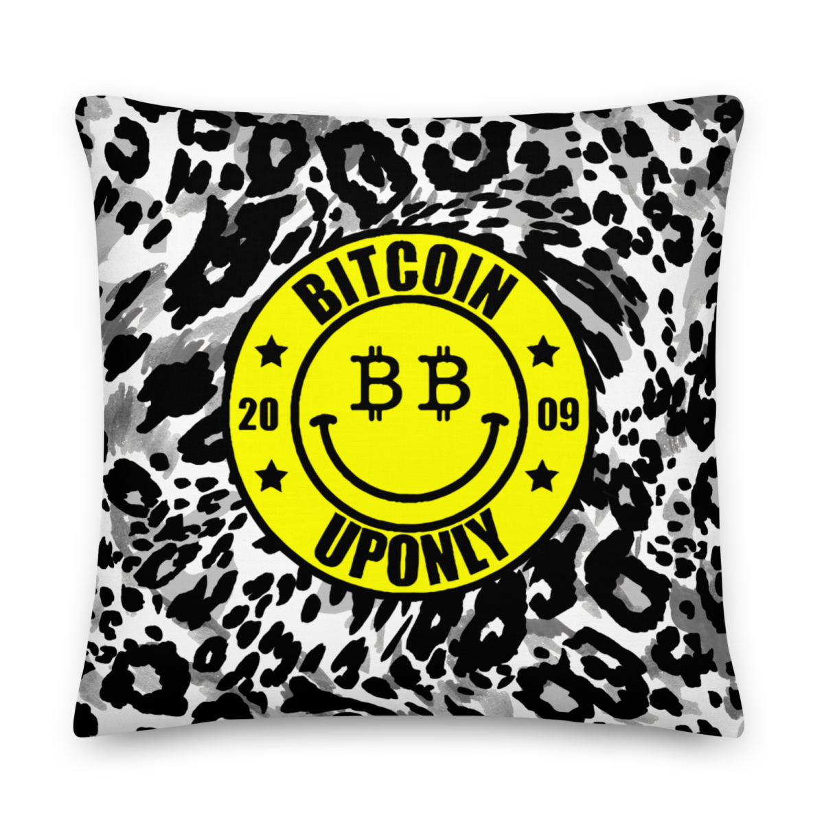all over print premium pillow 22x22 front 633e1a58f225d - Bitcoin: Up Only Premium Pillow