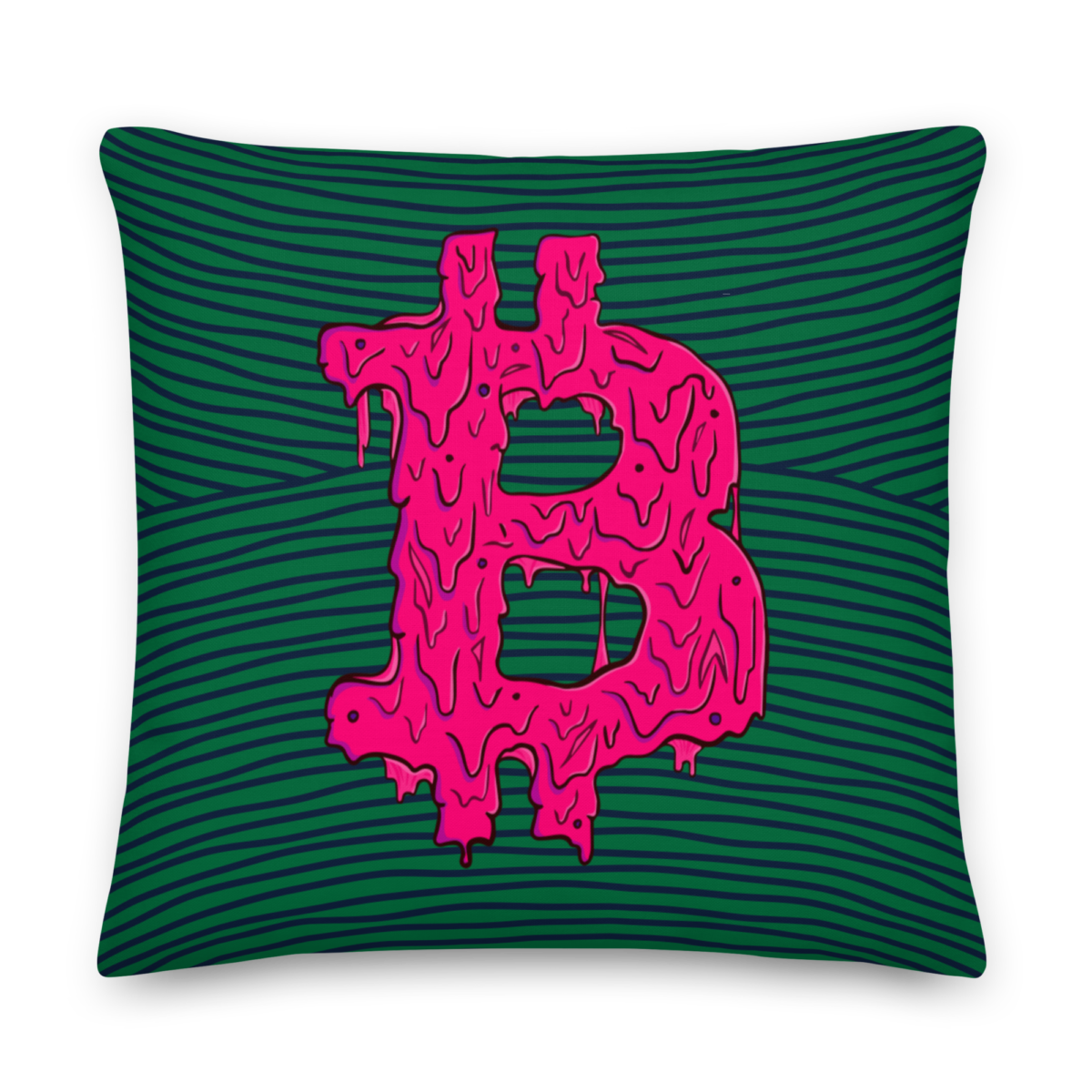 all over print premium pillow 22x22 front 633ee5bb6b1aa - Bitcoin Pink Grime Premium Pillow