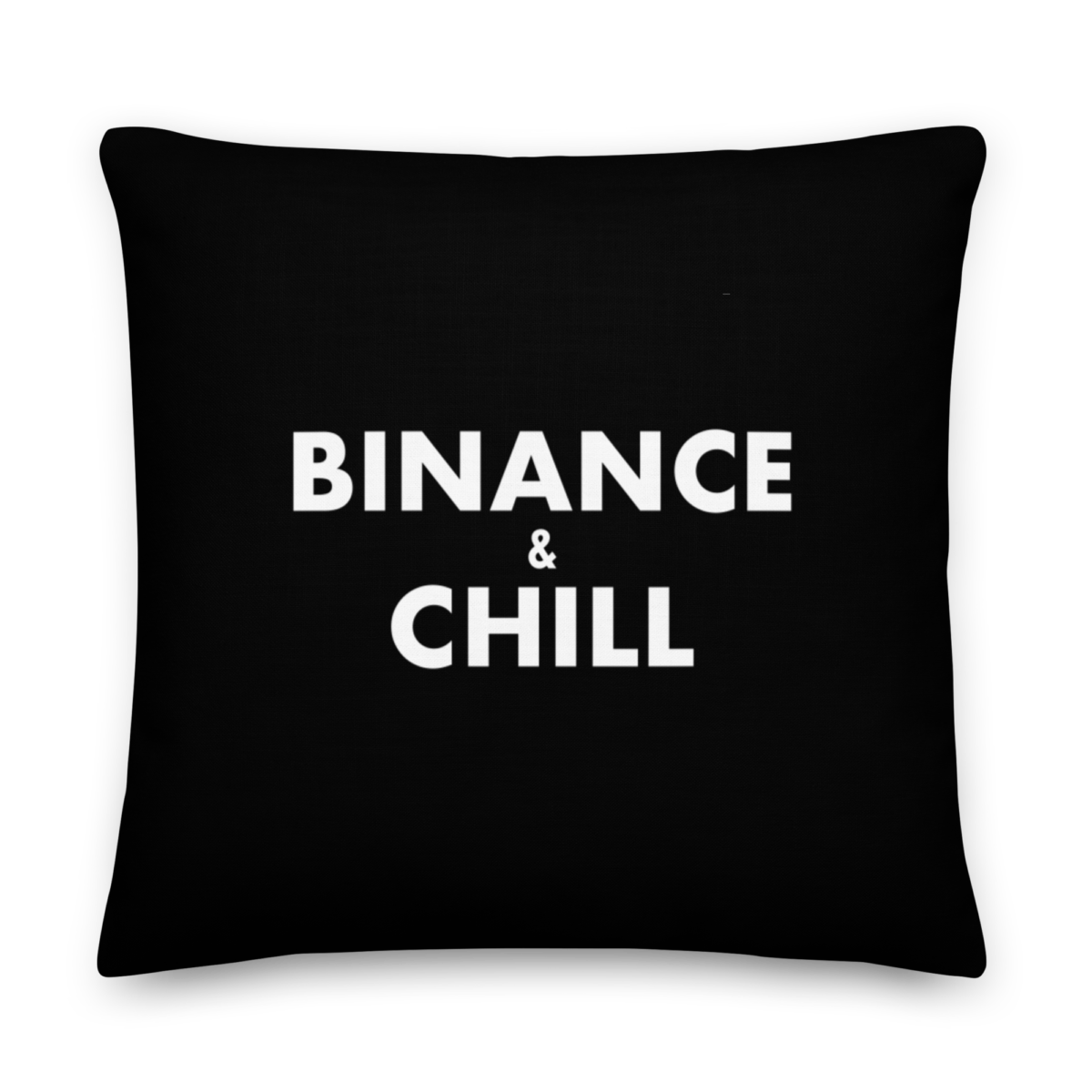 all over print premium pillow 22x22 front 633ee76911f18 - Binance & Chill Premium Pillow
