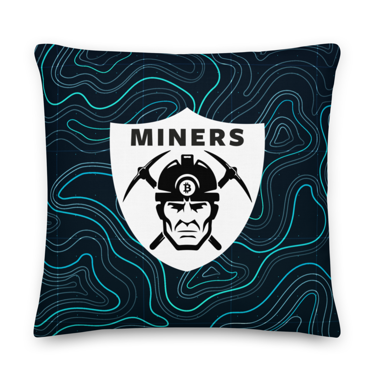 all over print premium pillow 22x22 front 633eecd495dcd - Crypto Miners Premium Pillow