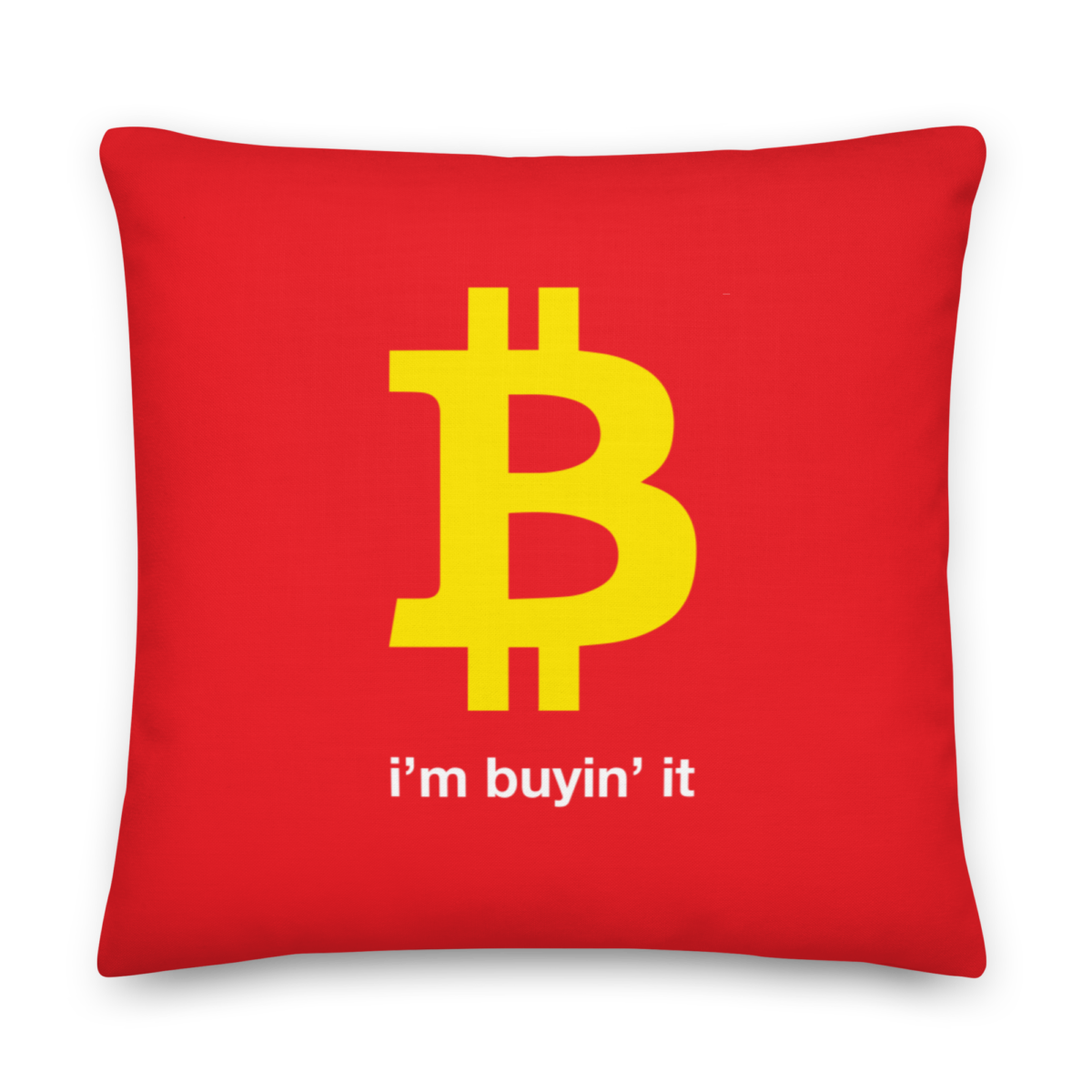 all over print premium pillow 22x22 front 633eee1d8d623 - Bitcoin: I'm Buyin' It Premium Pillow