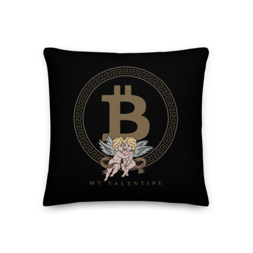 Bitcoin: Be My Valentine Premium Pillow