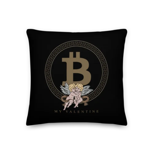 Bitcoin: Be My Valentine Premium Pillow