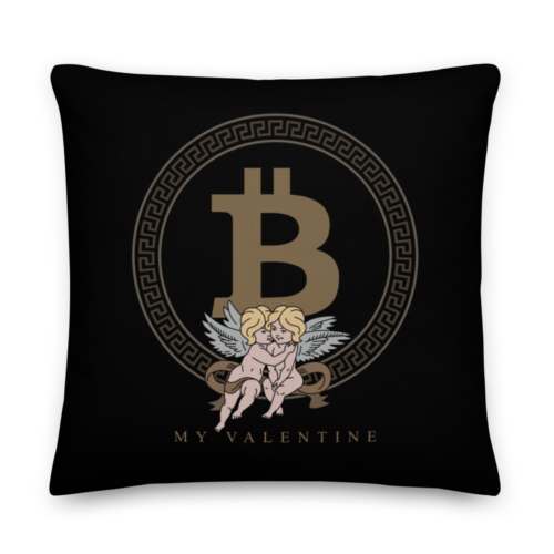 Bitcoin: Be My Valentine Premium Pillow