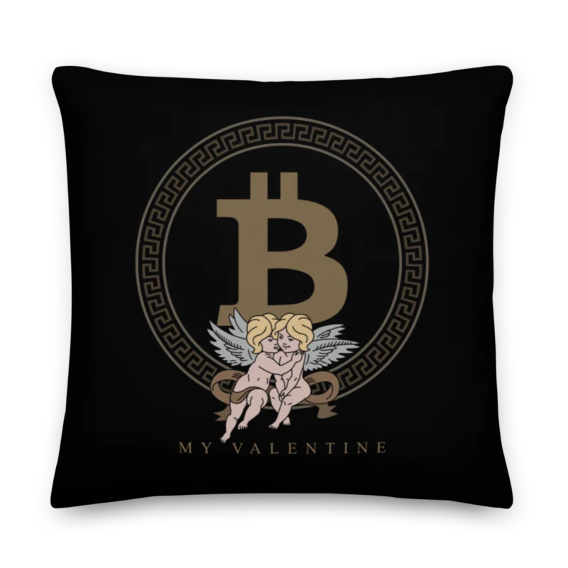 Bitcoin: Be My Valentine Premium Pillow