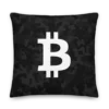 Bitcoin Black Camouflage Premium Pillow