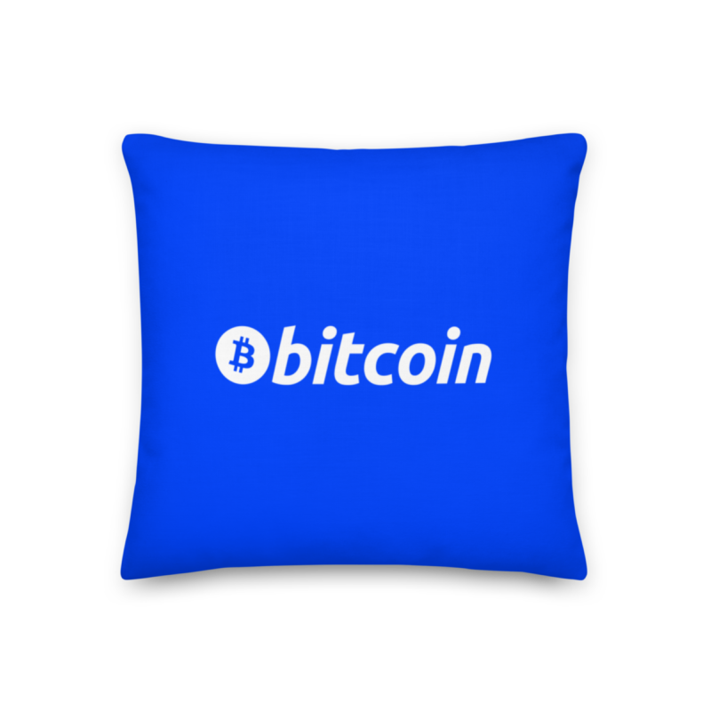 Bitcoin Blue Fashion Premium Pillow