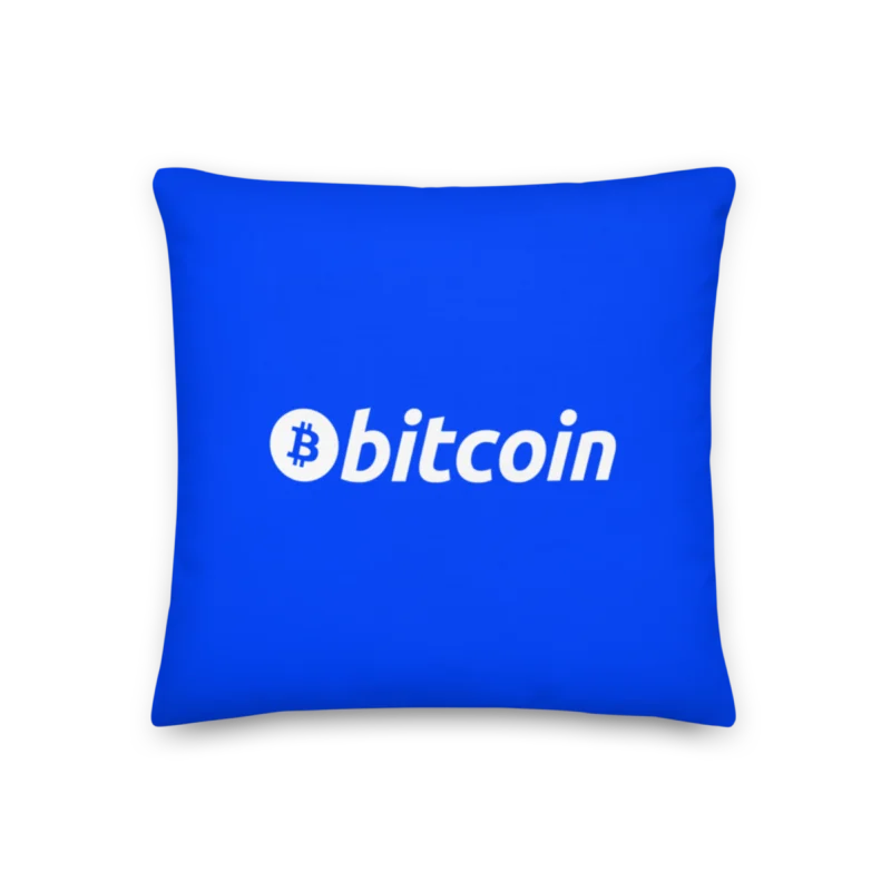 Bitcoin Blue Fashion Premium Pillow