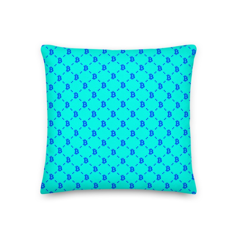 Bitcoin Blue Fashion Premium Pillow