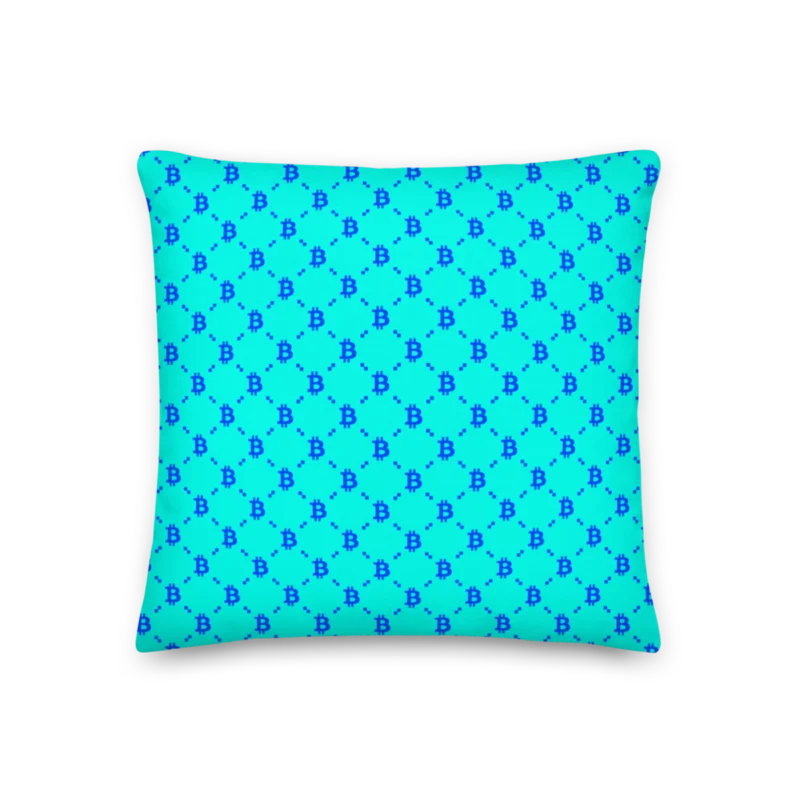 Bitcoin Blue Fashion Premium Pillow