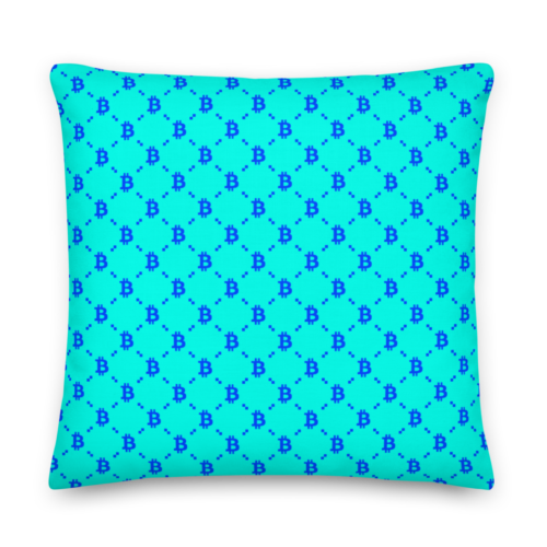 Bitcoin Blue Fashion Premium Pillow
