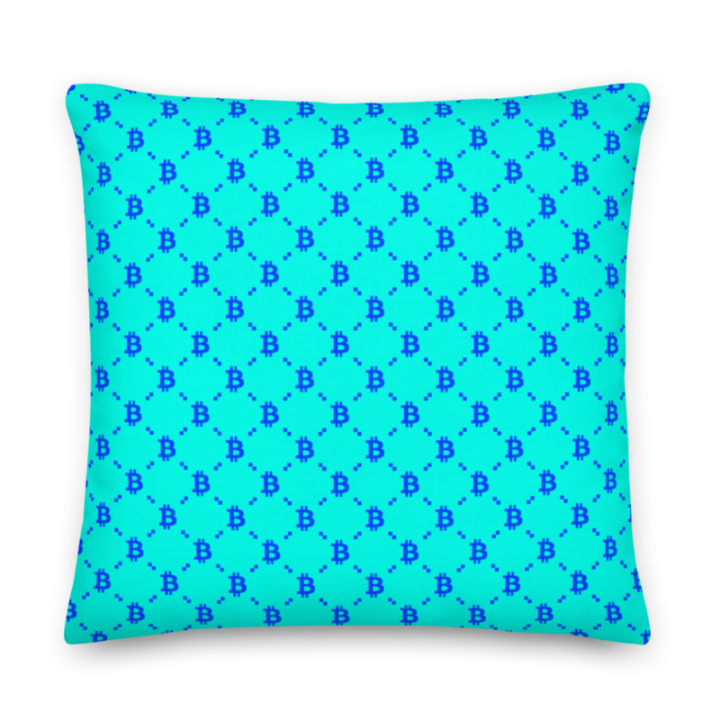 Bitcoin Blue Fashion Premium Pillow