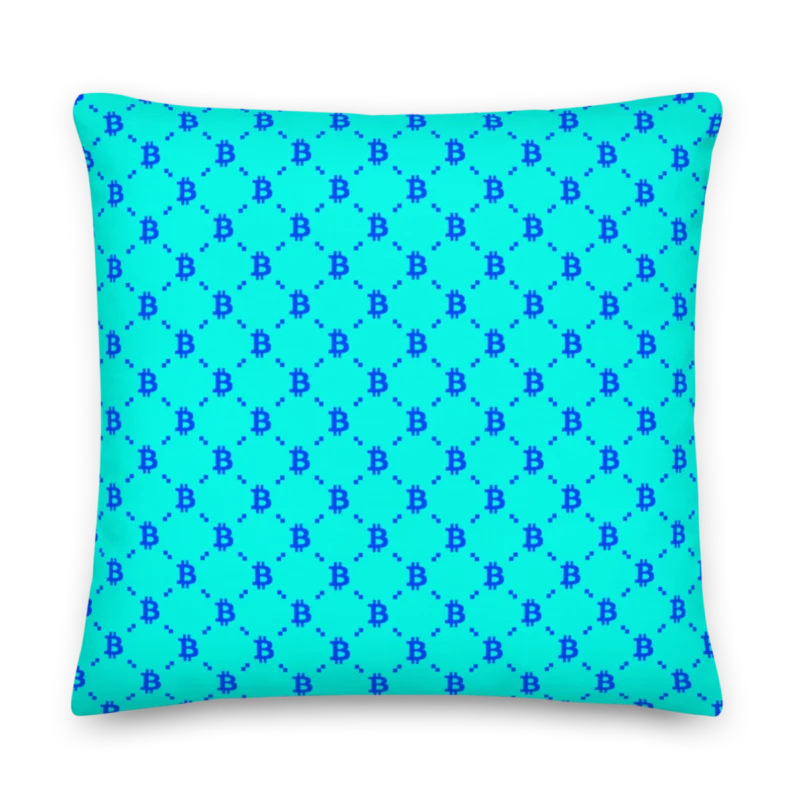 Bitcoin Blue Fashion Premium Pillow