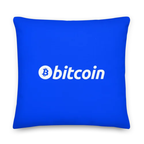 Bitcoin Blue Fashion Premium Pillow