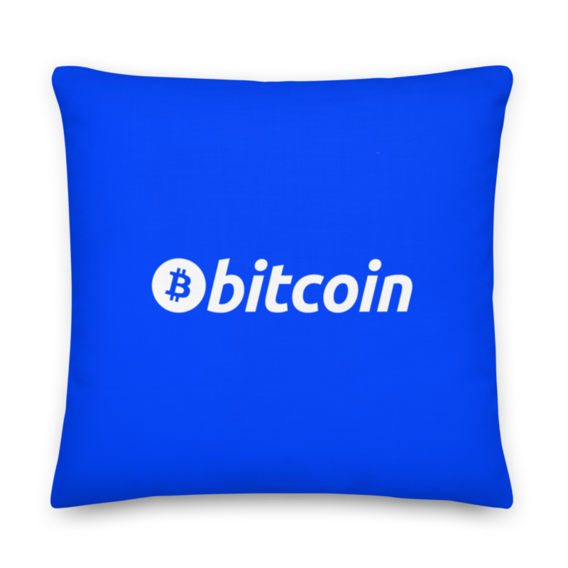 Bitcoin Blue Fashion Premium Pillow