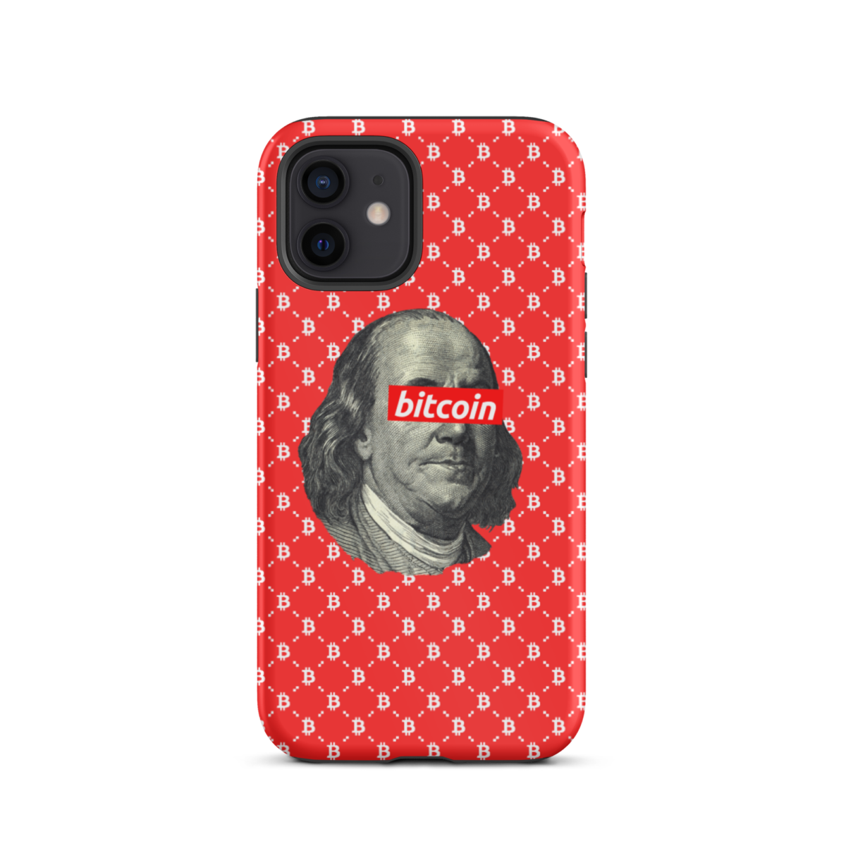 Bitcoin x Benjamin Franklin (RED) Tough iPhone Case