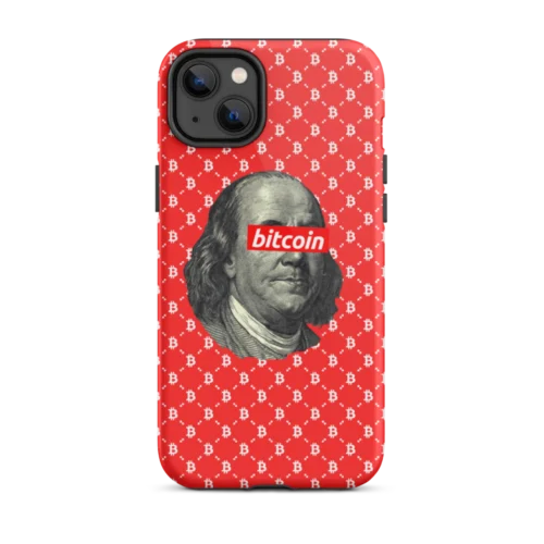 Bitcoin x Benjamin Franklin (RED) Tough iPhone Case