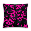 Crypto Girl Pink Camouflage Premium Pillow