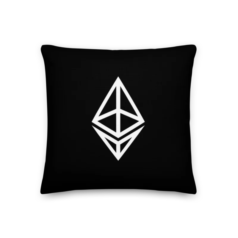 Ethereum Outline Logo Premium Pillow