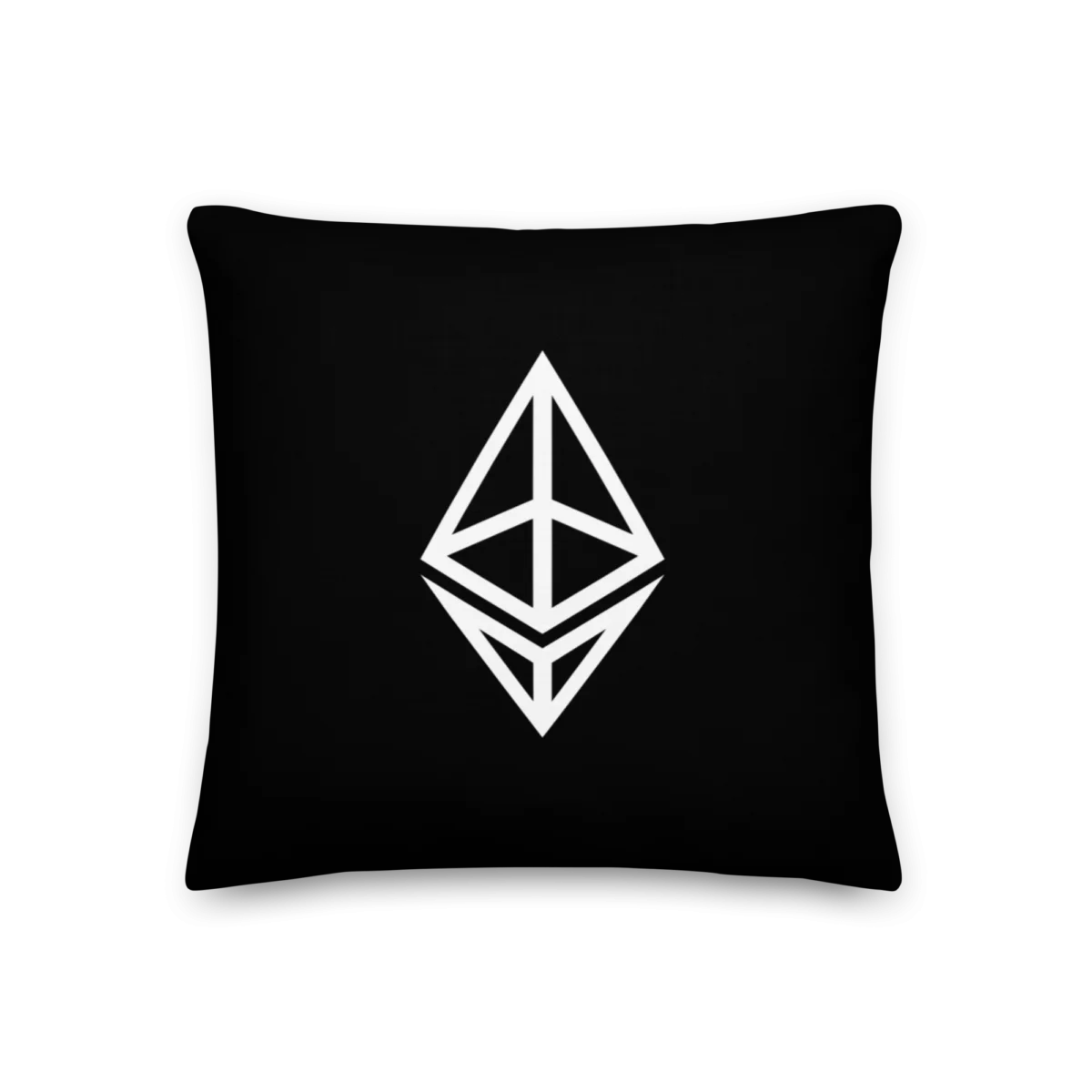 Ethereum Outline Logo Premium Pillow - Image 3