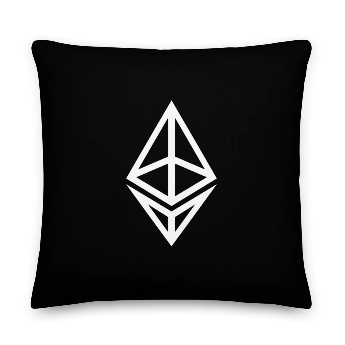 Ethereum Outline Logo Premium Pillow - Image 4